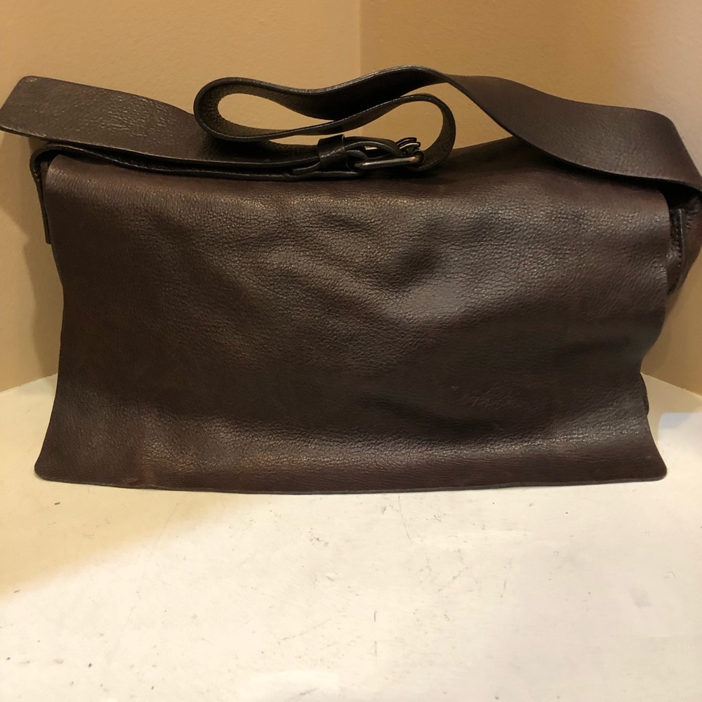 Banana Republic Brown Leather Shoulder Flap Bag